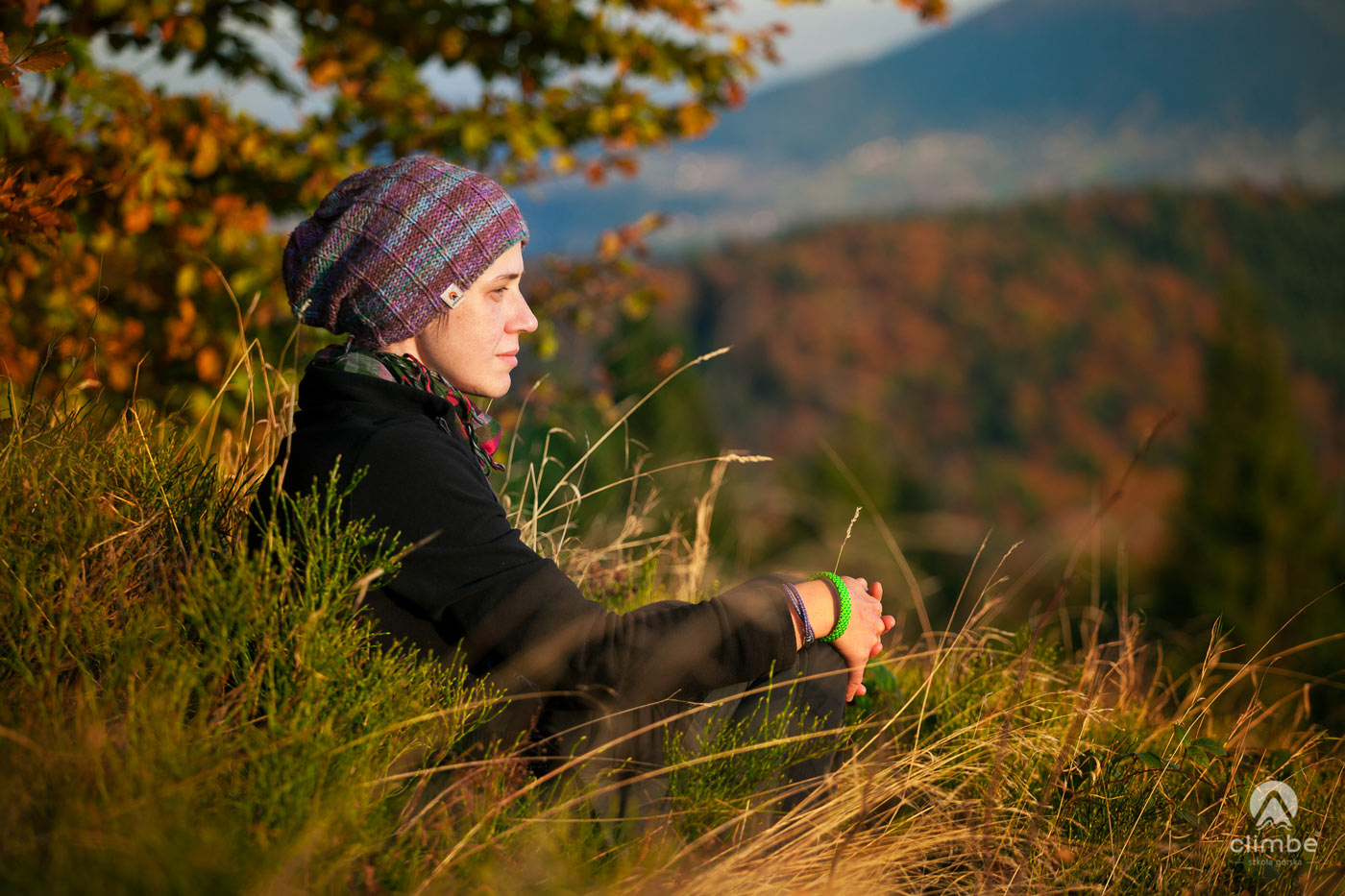 Zachód słońca na Mogielicy. Na szczycie wieży widokowej. Korona Beskidu Wyspowego. Mogielica. Królowa Beskidu Wyspowego. Beskidzkie Wyspy. 102 wyspy